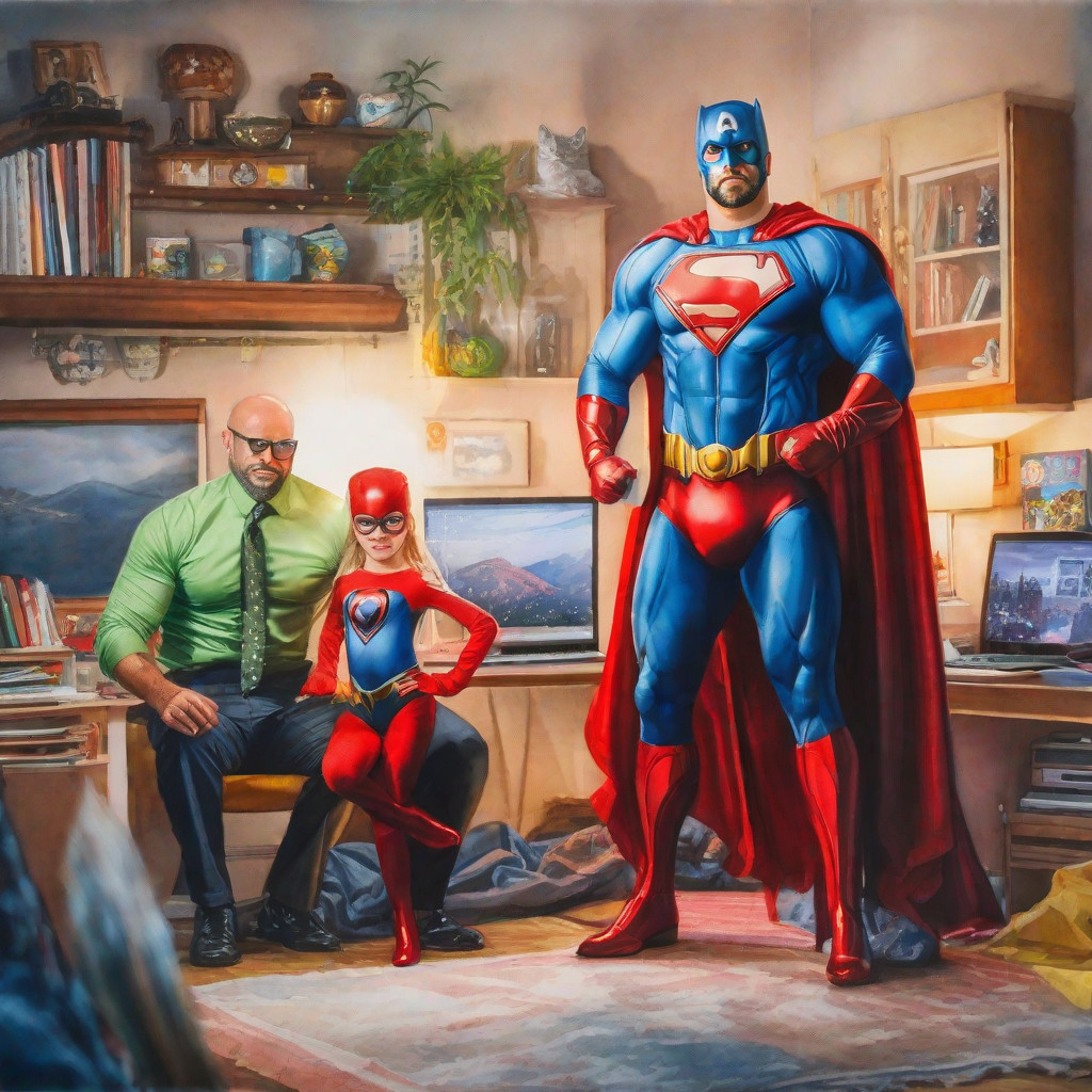 work from home parents as super heros